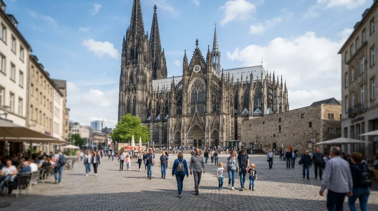 Altstadt-Nord, Colonia: sombras de la catedral, salas de Kölsch y casco antiguo junto al río